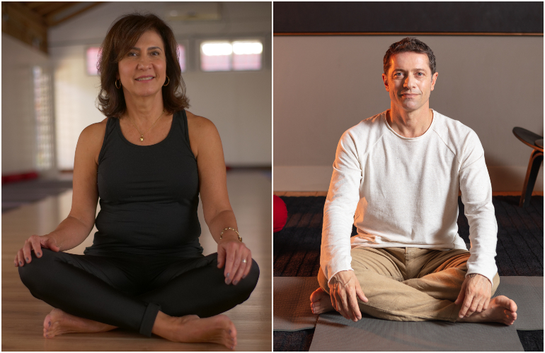 Yoga para relaxar: pernas cruzadas