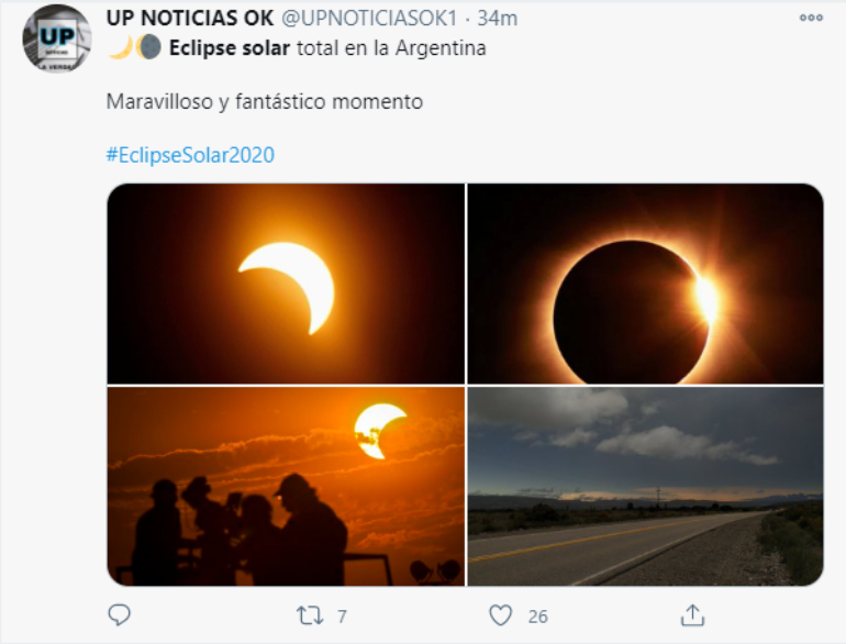Eclipse solar 2020: confira as melhores imagens do fenômeno lunar compartilhadas pelos internautas