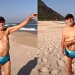 Dançando na praia, Ary Fontoura nos aconselha: "A vida é hoje, gente!"