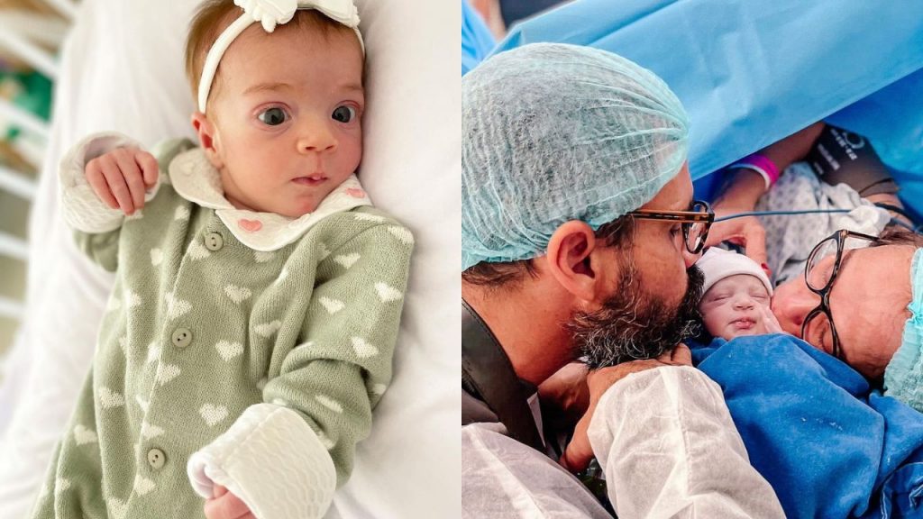 Filha de Juliano Cazarré tem alta de hospital um mês após cirurgia