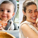 Vivian Amorim compartilha início de introdução alimentar da filha: "Descobrindo"