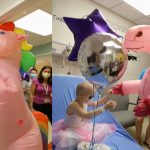 Médico se fantasia de unicórnio para celebrar remissão do câncer de menina de 4 anos