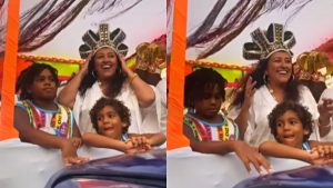 Regina Casé celebra chegada dos 69 anos na Sapucaí: "Nasci num Carnaval"