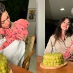 Thaila Ayala celebra 1º mês de vida da filha caçula, Tereza: "Cheio de amor"